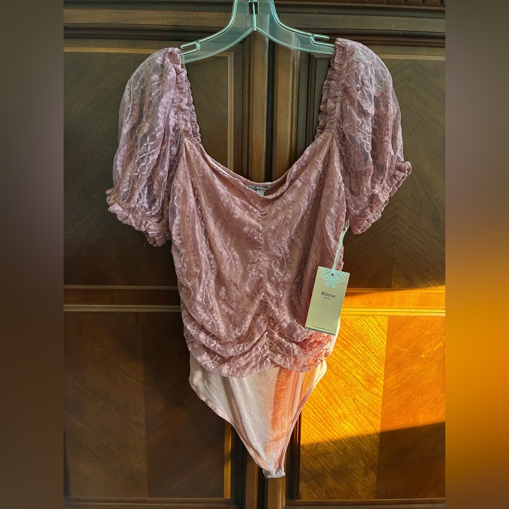 Mauve Lace Bodysuit